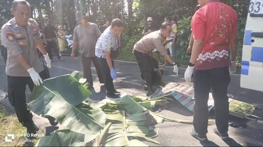 Laka Lantas di Depan Kantor RRI Jatian Rambigundam, Pengendara Motor Lansia Meninggal Dunia